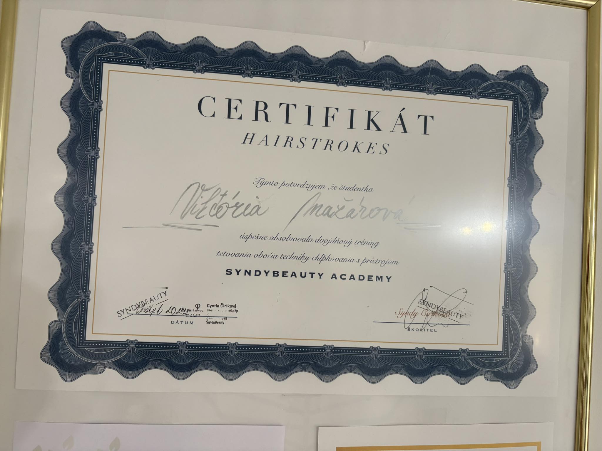 Certifikát | Beauty by Viki